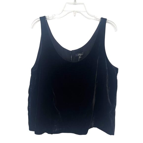 J Crew NWT Velvet Tank Top in Black fully lined Sz 14 - Picture 2 of 6